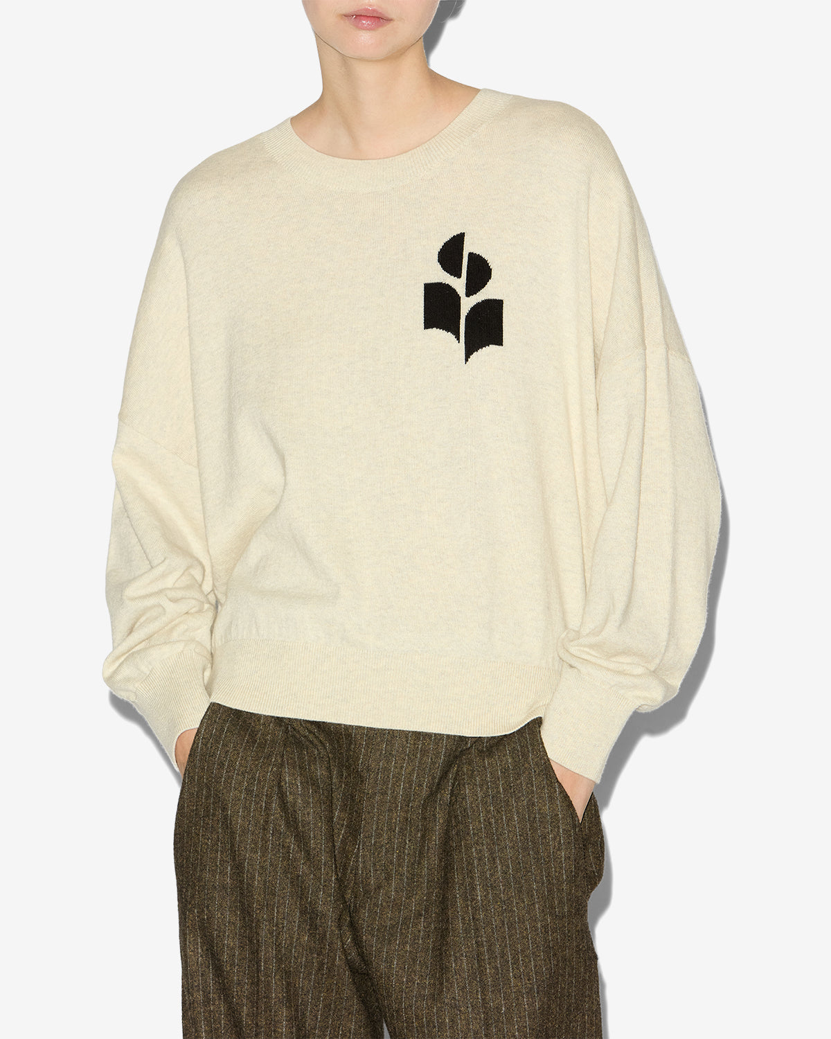 Marisans pullover in cotone - Light gray - Woman - 3
