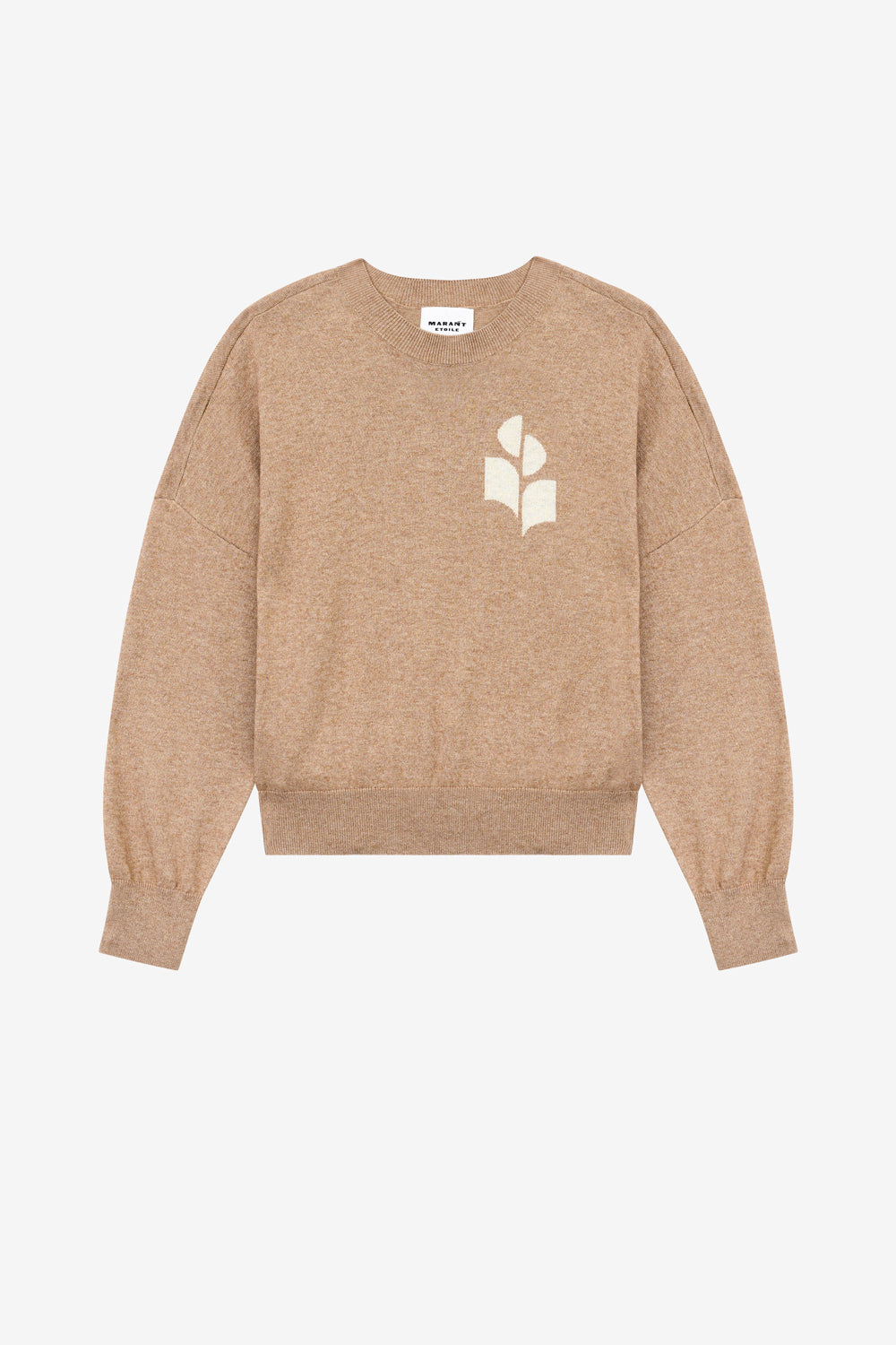 Maglione con logo marisans in lana e cotone - Camel - Woman - 1