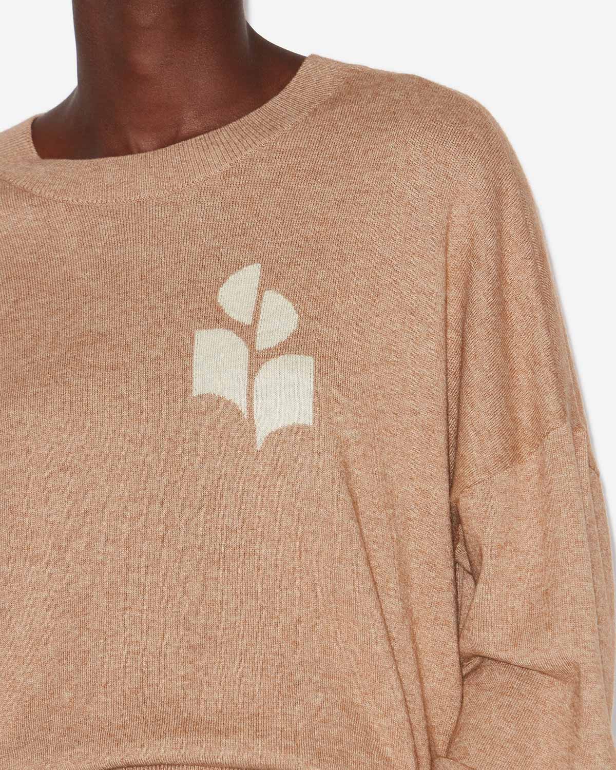 Maglione con logo marisans in lana e cotone - Camel - Woman - 2
