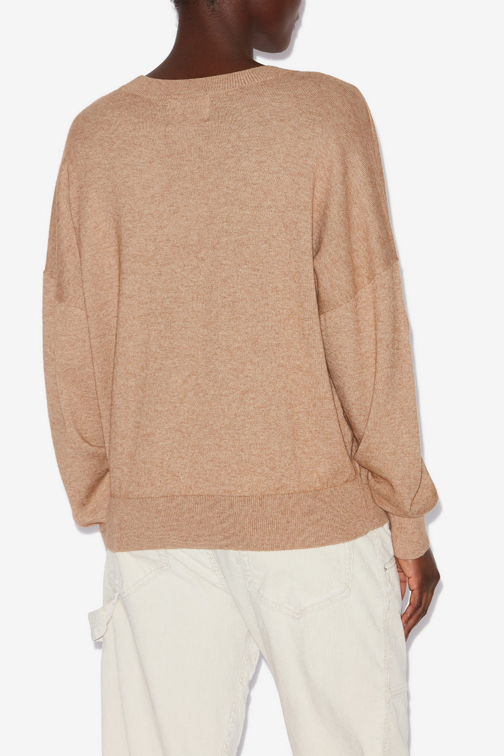 Maglione con logo marisans in lana e cotone - Camel - Woman - 5