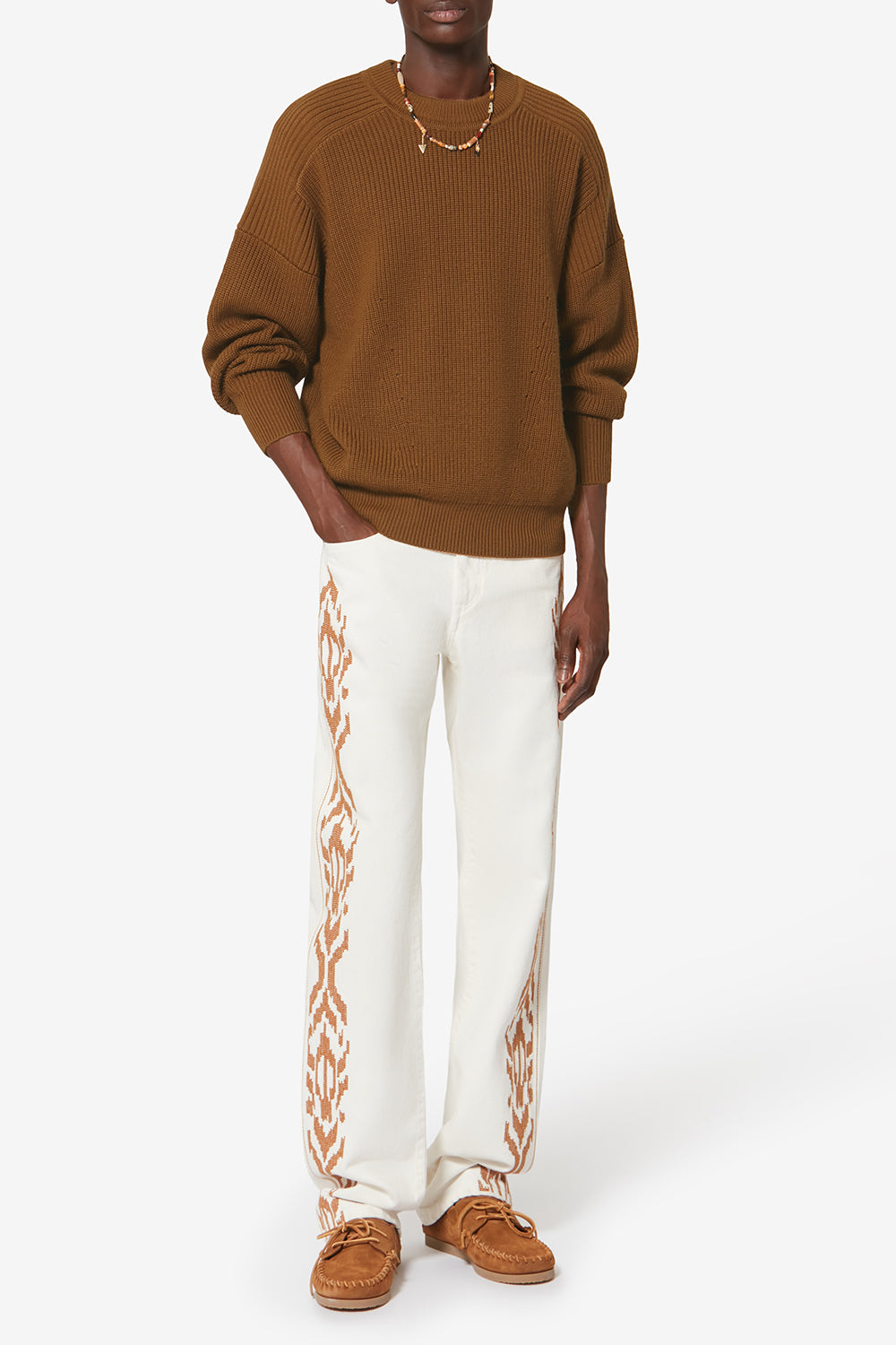 Pull barry en laine mérinos - Cognac - Man - 2