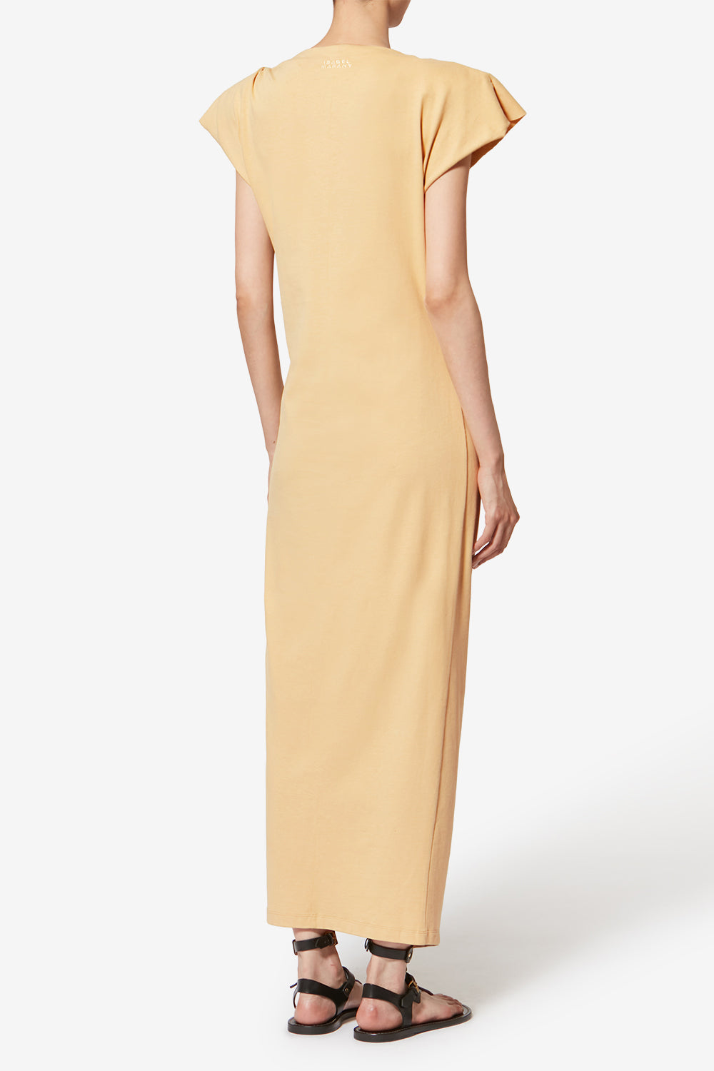 Nadela cotton jersey dress - Dusky yellow - Woman - 4