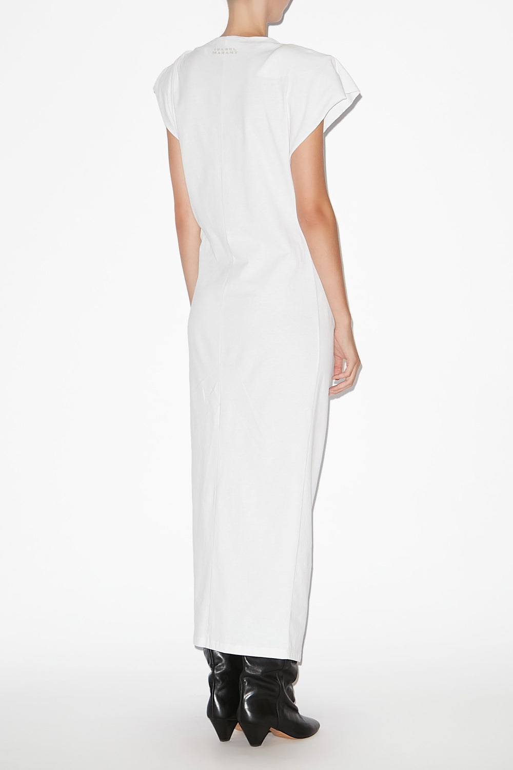 Nadela long jersey dress - White - Woman - 4