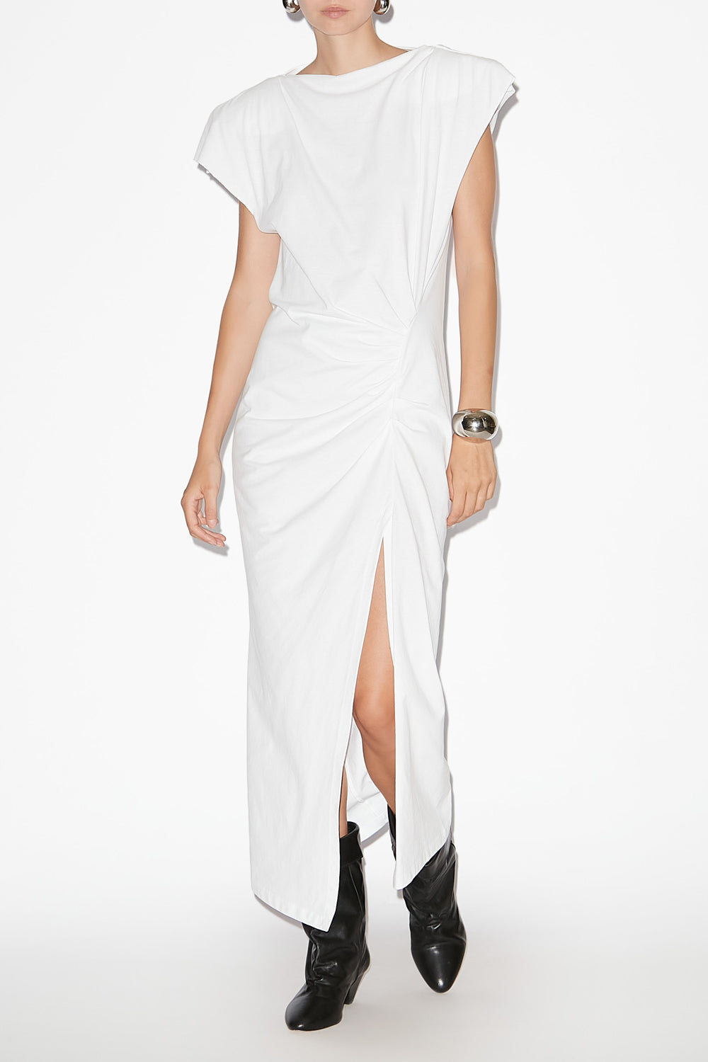 Nadela long jersey dress - White - Woman - 2