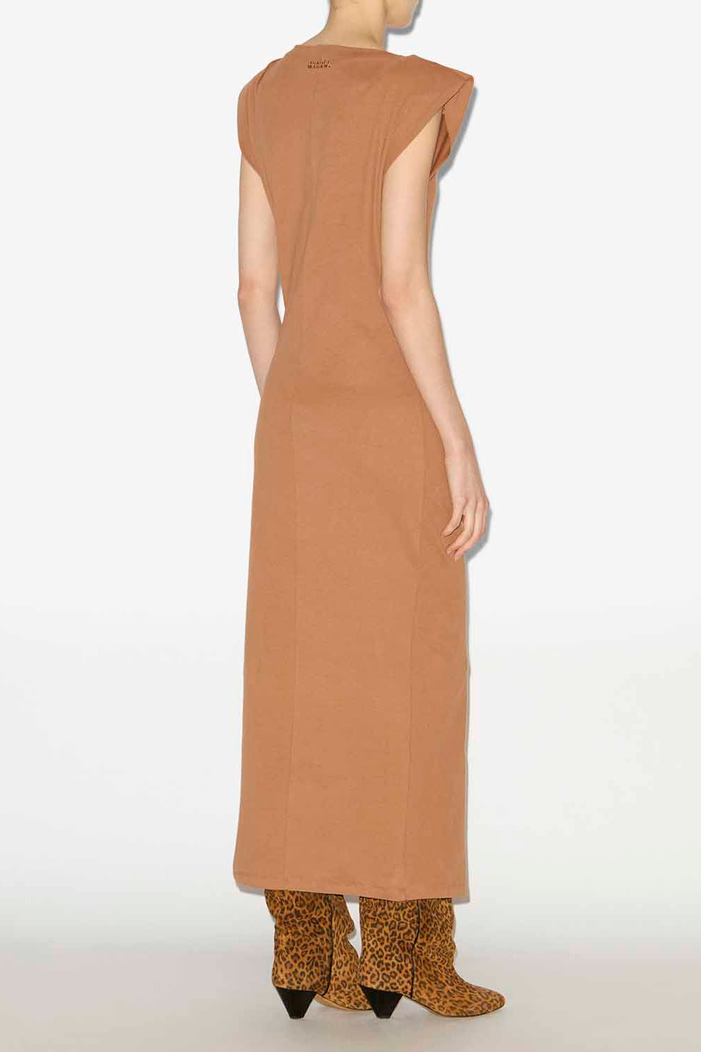 Nadela long jersey dress - Caramel - Woman - 4