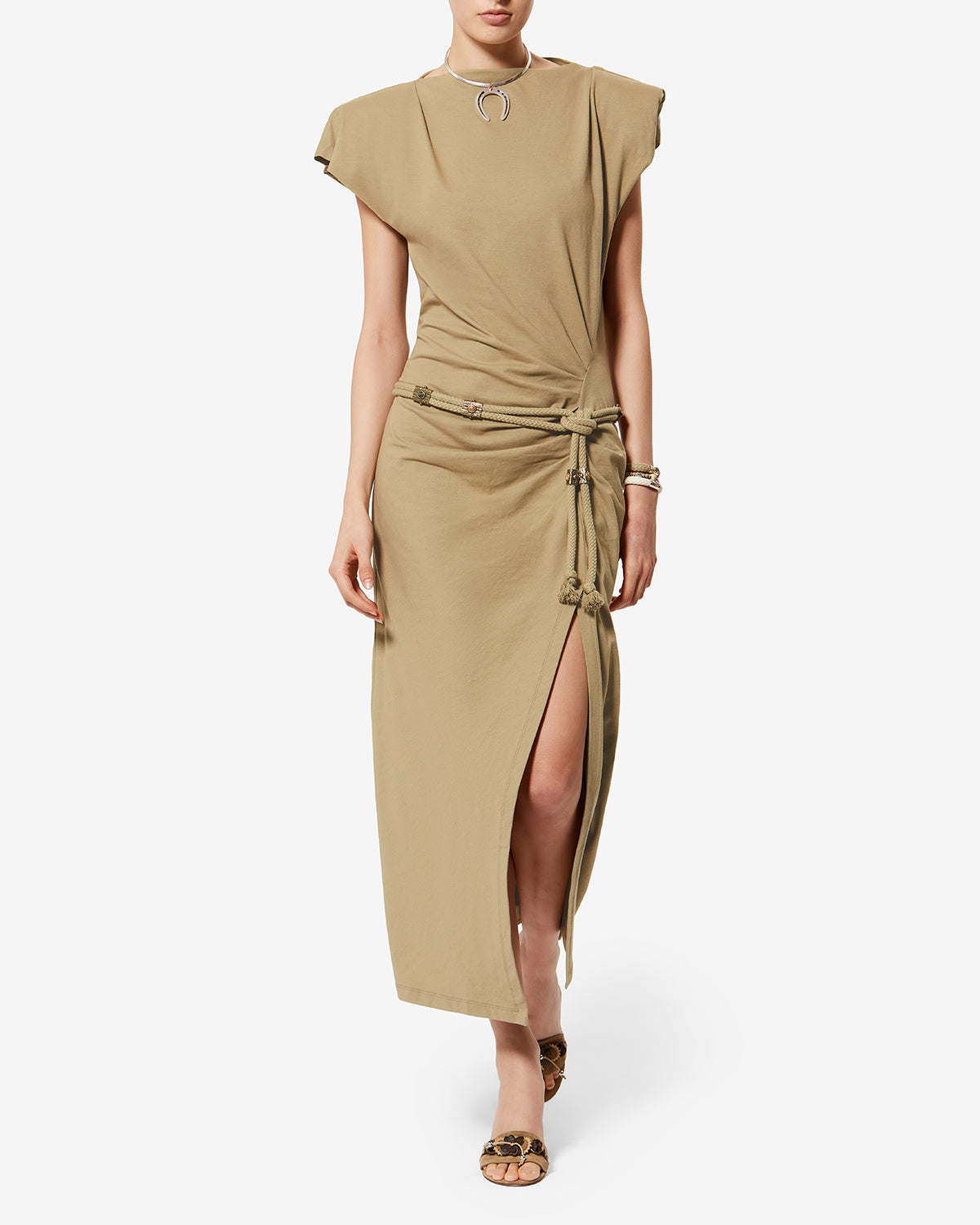 NADELA DRESS Woman Light Bronze | ISABEL MARANT Official online store