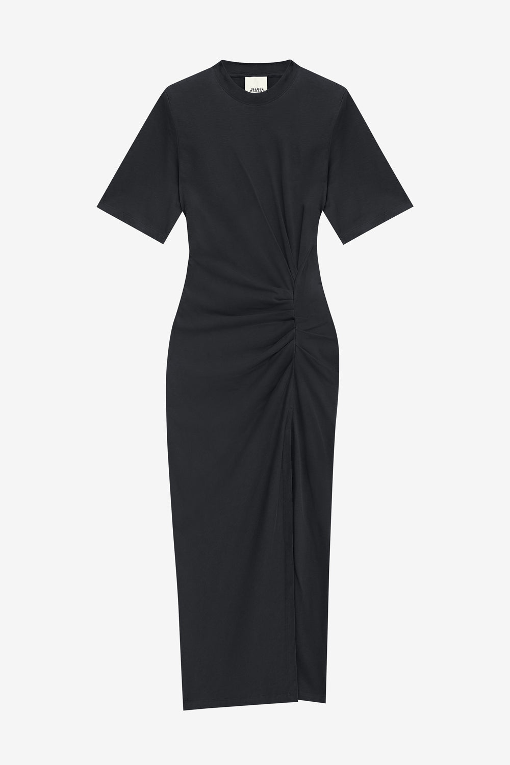 Abito lexia midi a t-shirt in cotone tinta unita - Nero - Woman - 1