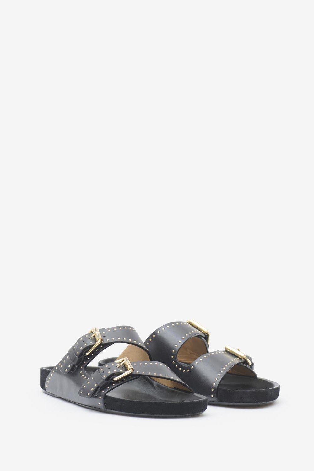 Sandales ouvertes en cuir lennyo - Noir - Woman - 3