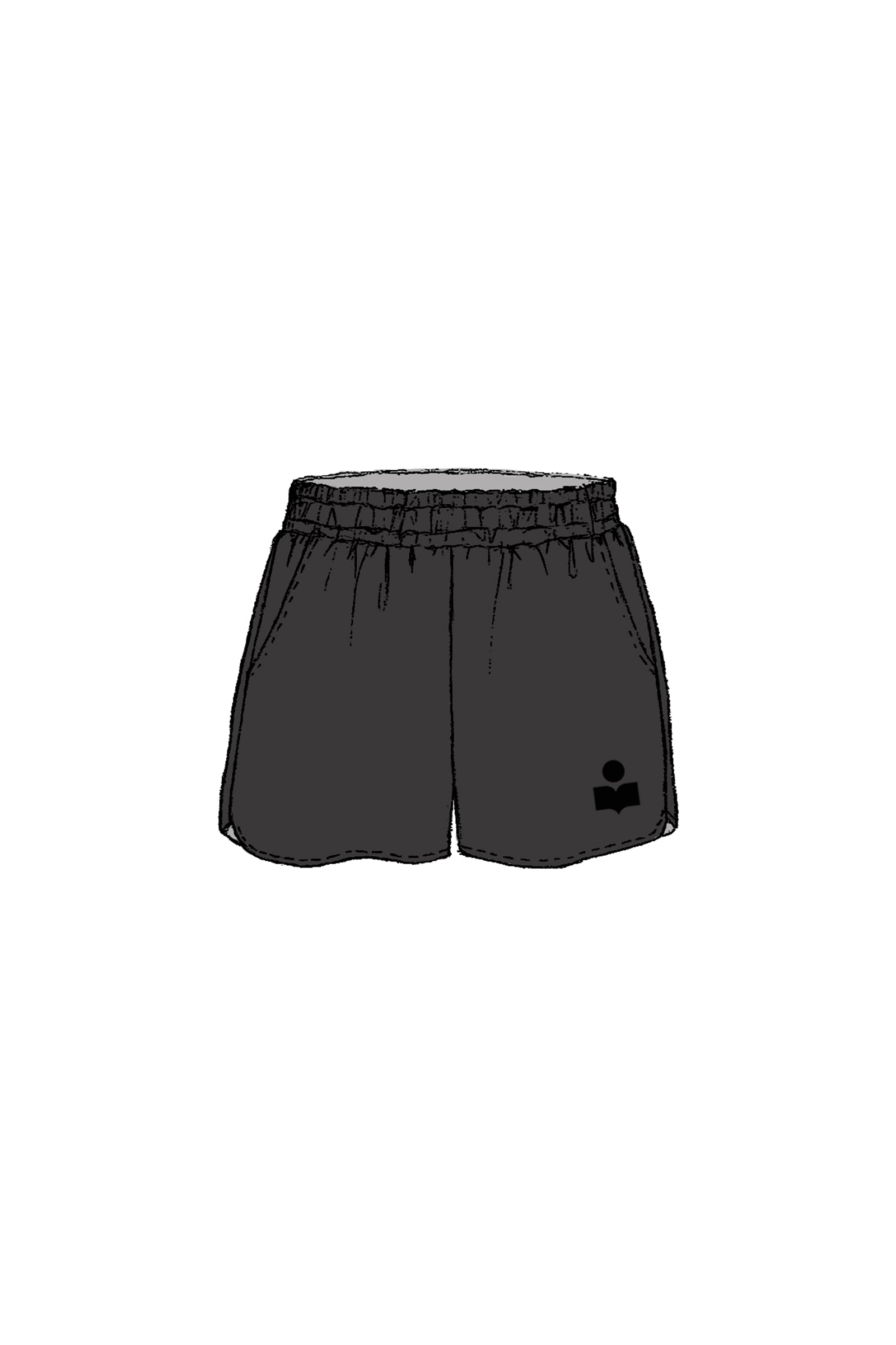 Short mifa Woman Negro lavado 1