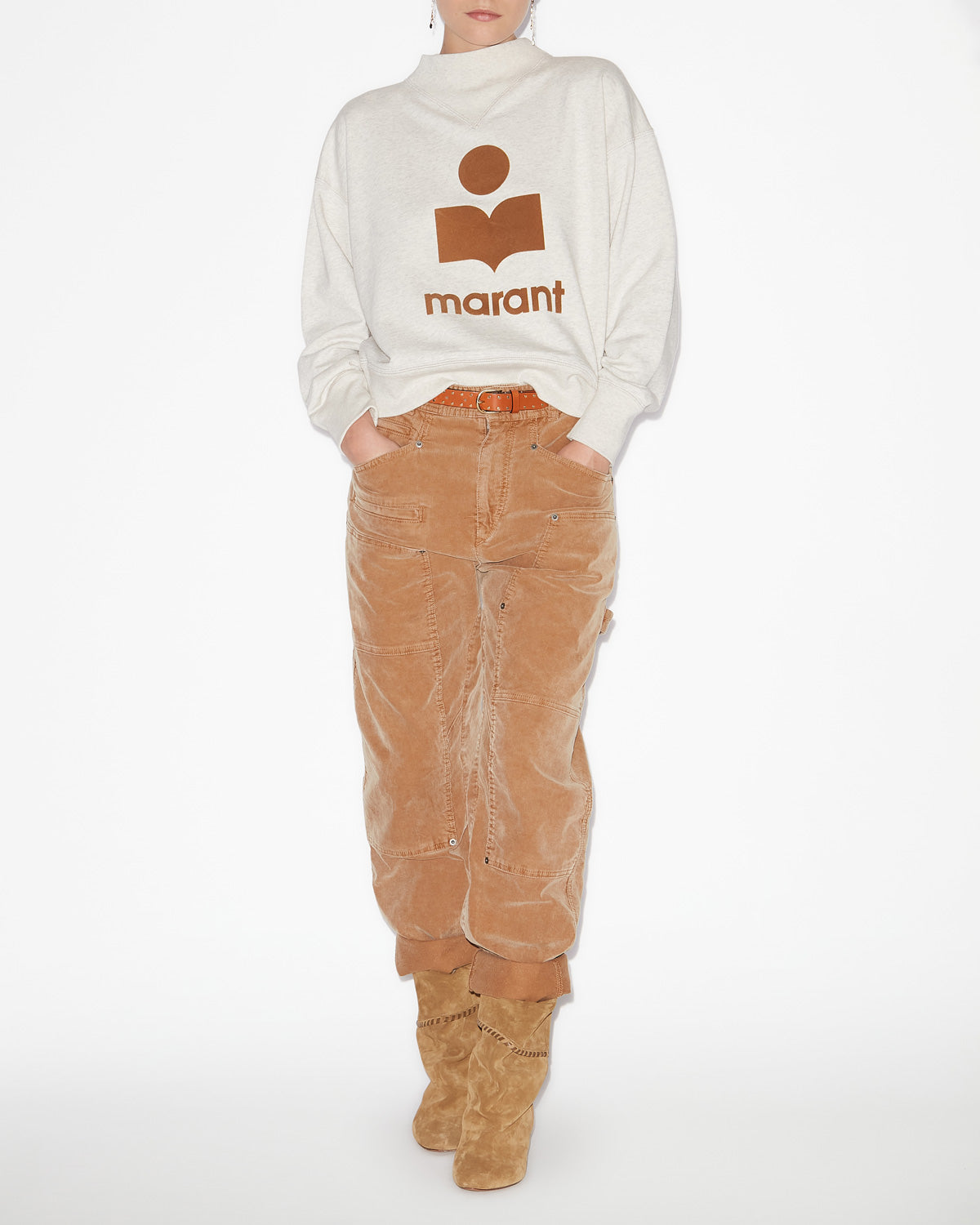 Sweatshirt moby Woman Ecru/camel 4