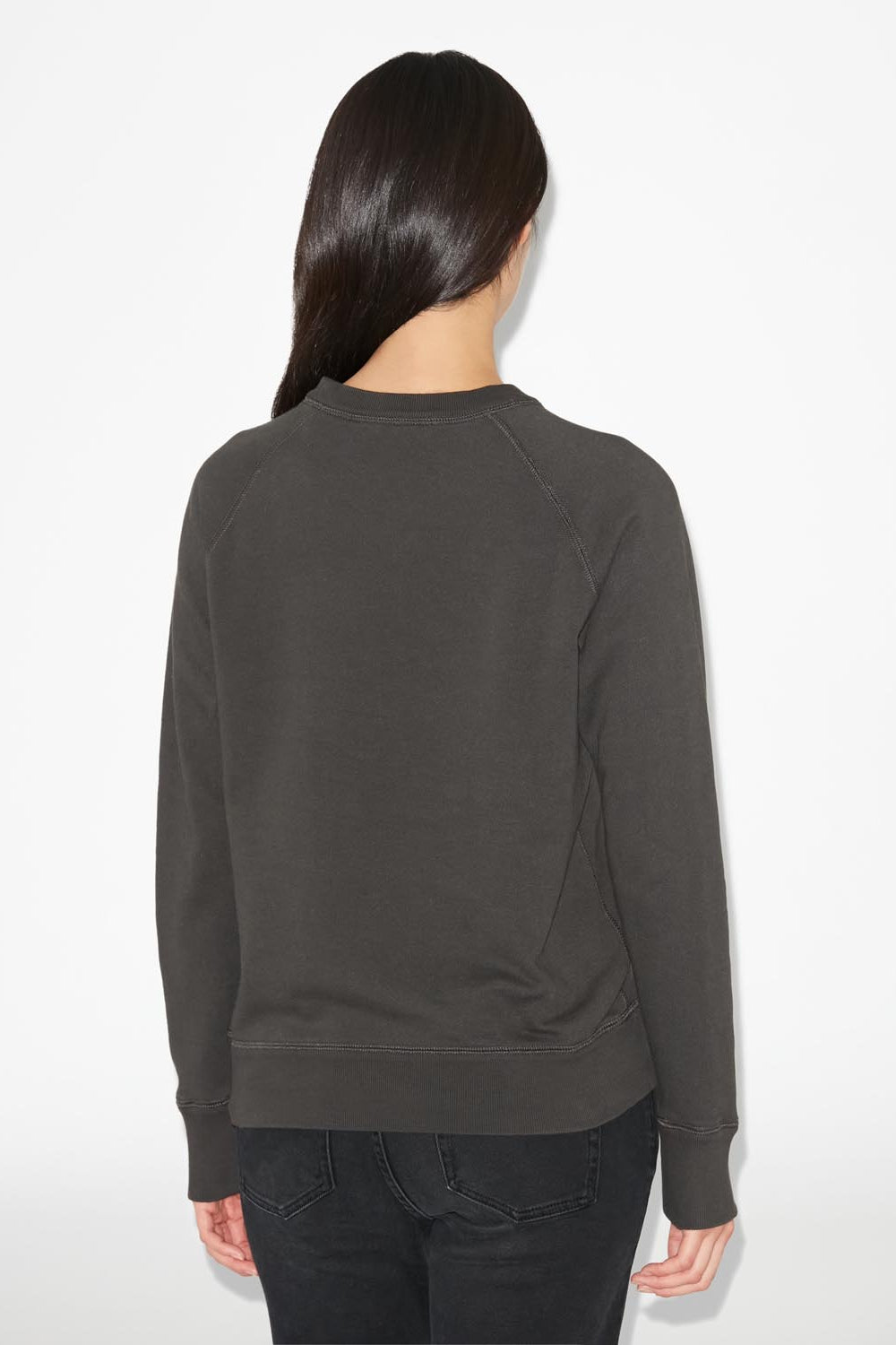 Sudadera de algodón con logo milla - Negro lavado - Woman - 5
