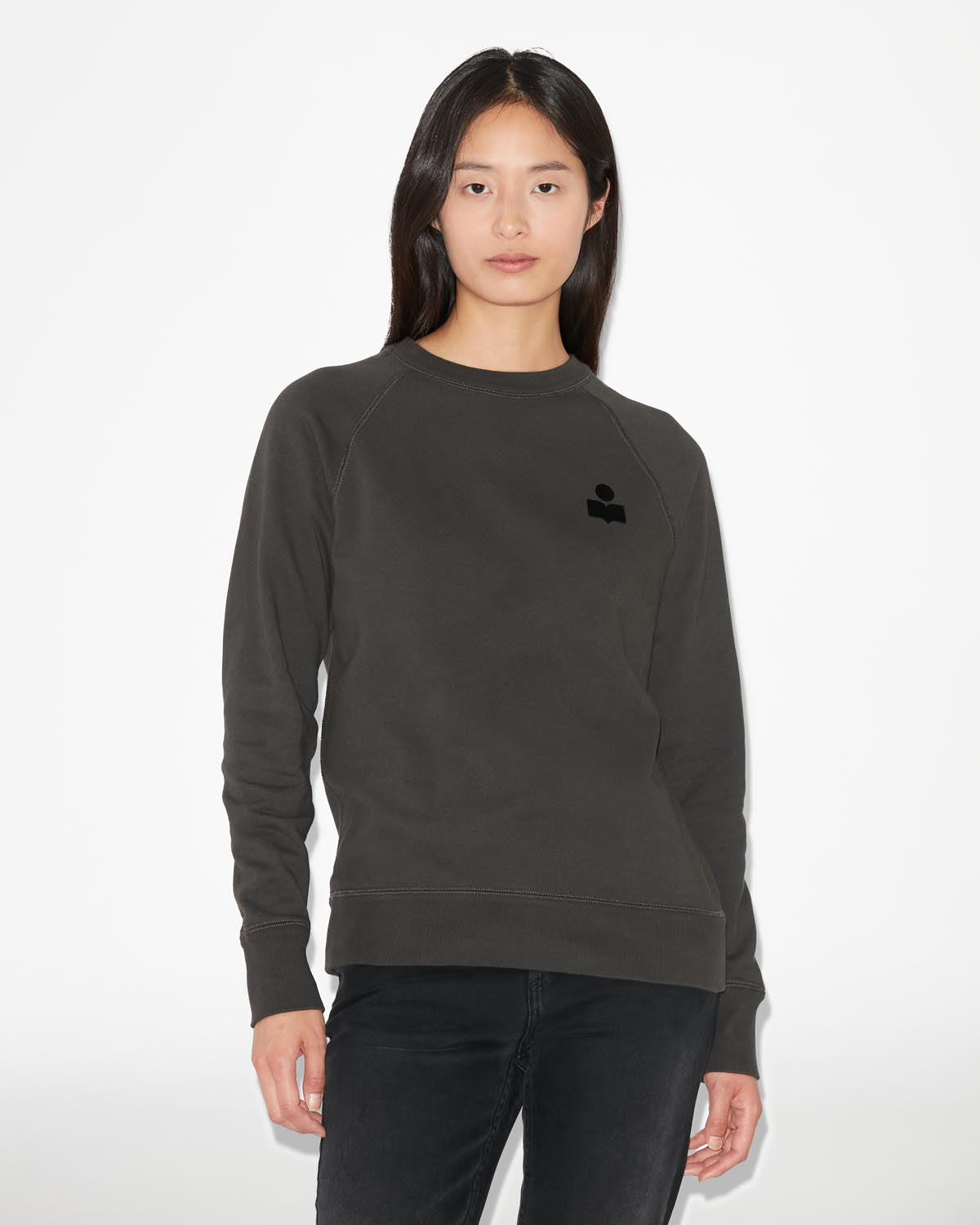 Sweatshirt milla aus baumwolle mit logo - Schwarz gewaschen - Woman - 3