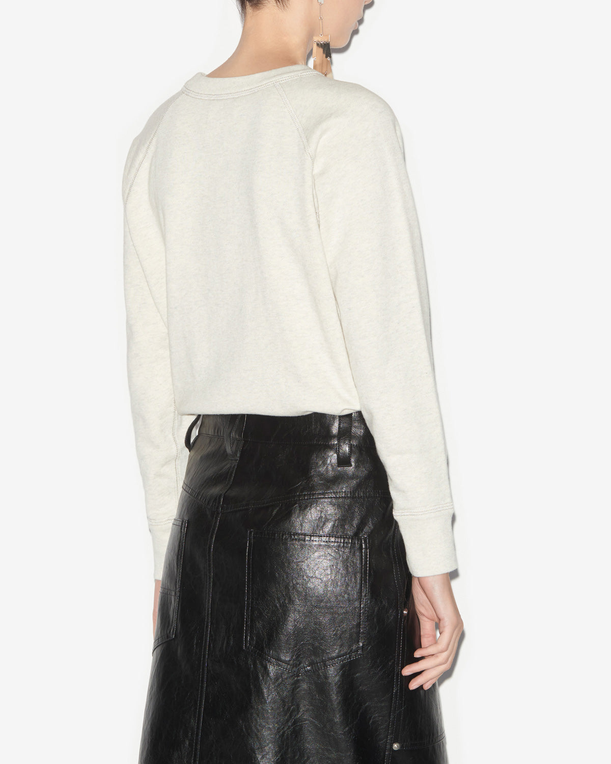 Sweatshirt milla aus baumwolle mit logo - Naturfarben - Woman - 7