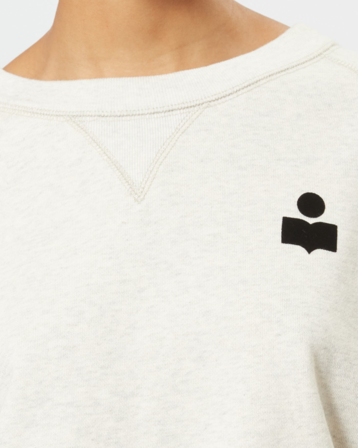 Margo cropped logo-print sweatshirt - 에크루 - Woman - 2