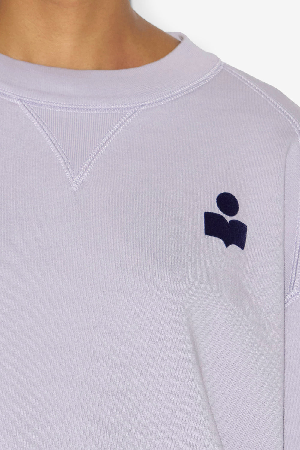 Sudadera margo corta de algodón con logotipo - Lilac/dark navy - Woman - 3