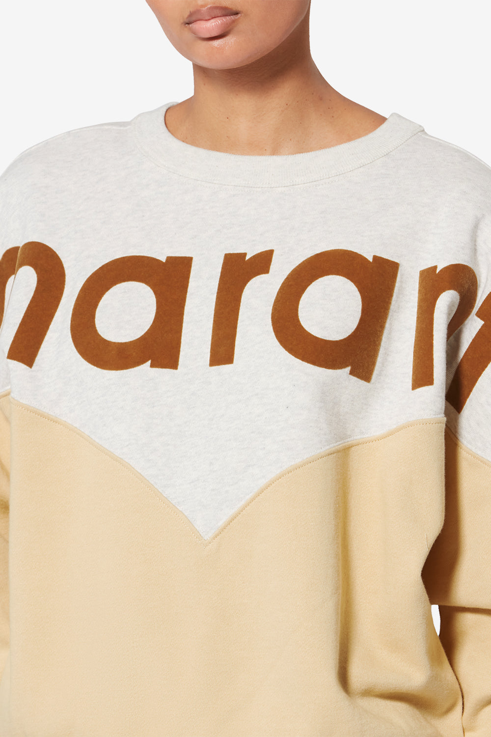 Felpa in cotone con logo millyny - Light ochre - Woman - 3