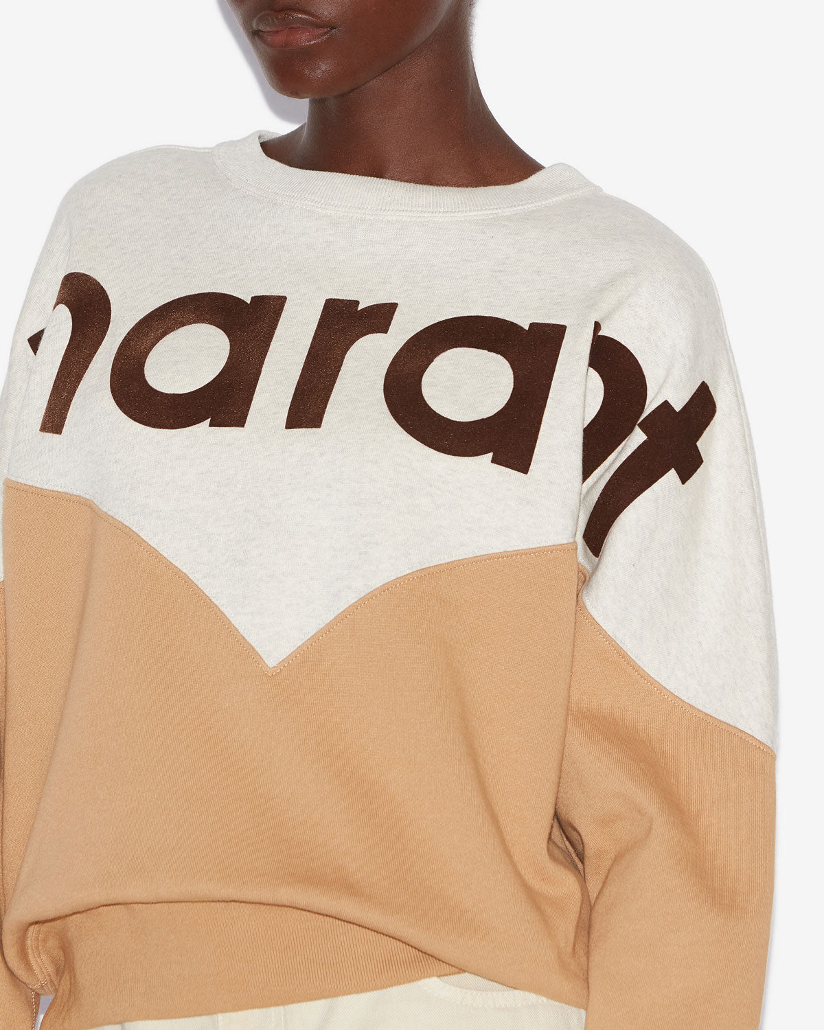 Sudadera houston Woman Ecru/camel 4