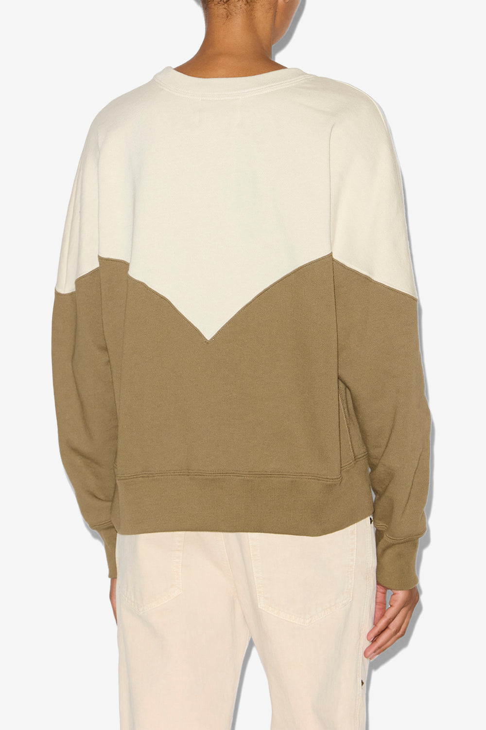 Sudadera de algodón con logotipo houston - Ecru-dark khaki - Woman - 4