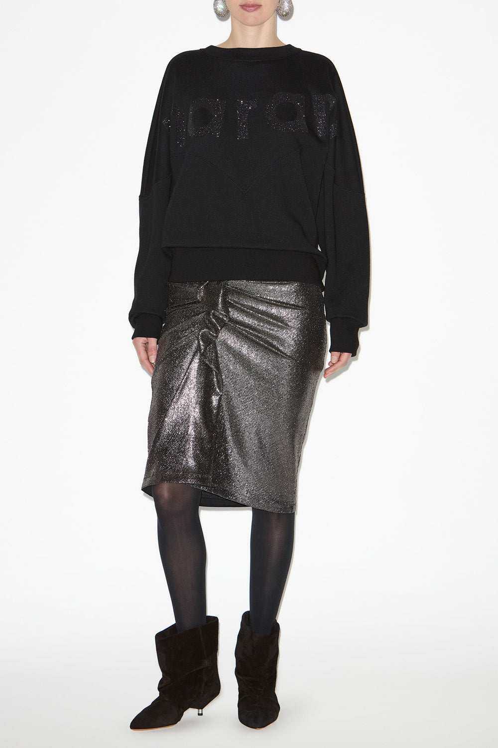 Sweatshirt houston aus baumwolle mit logo - Schwarz - Woman - 2