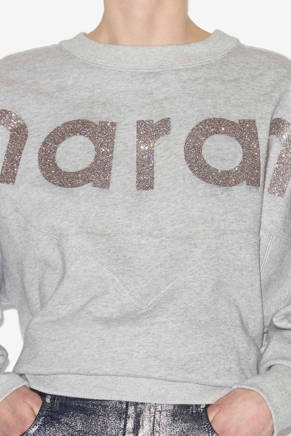 Sweatshirt houston aus baumwolle mit logo - Gray-silver - Woman - 3