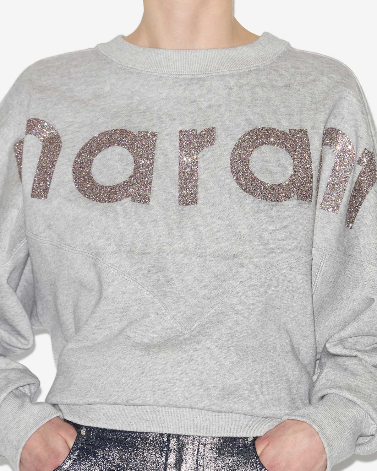 Sweatshirt houston aus baumwolle mit logo - Gray-silver - Woman - 2