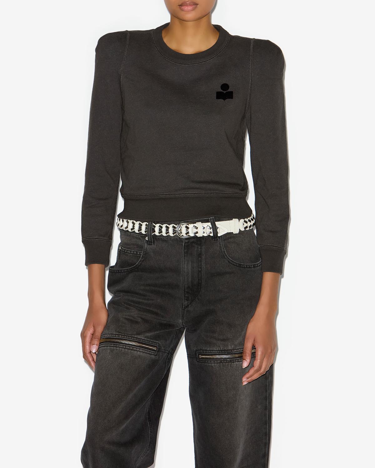 Prissa logo sweatshirt Woman Black 5