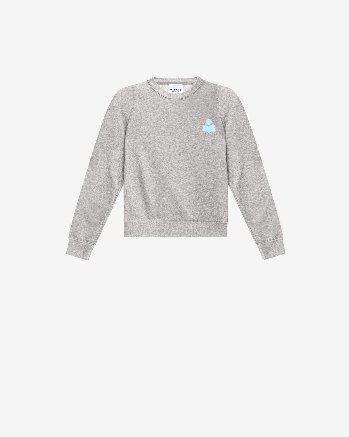 Sweatshirt prissa en coton à épaules structurées - Gris-bleu glacier - Woman - 5