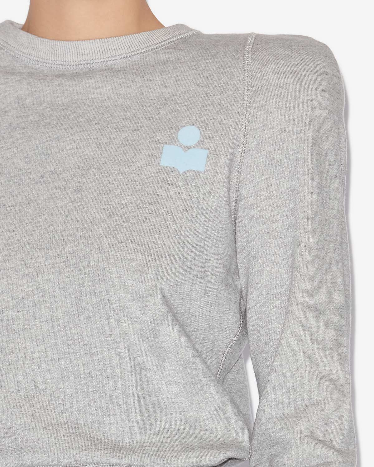 Prissa logo sweatshirt Woman Gray-ice blue 4