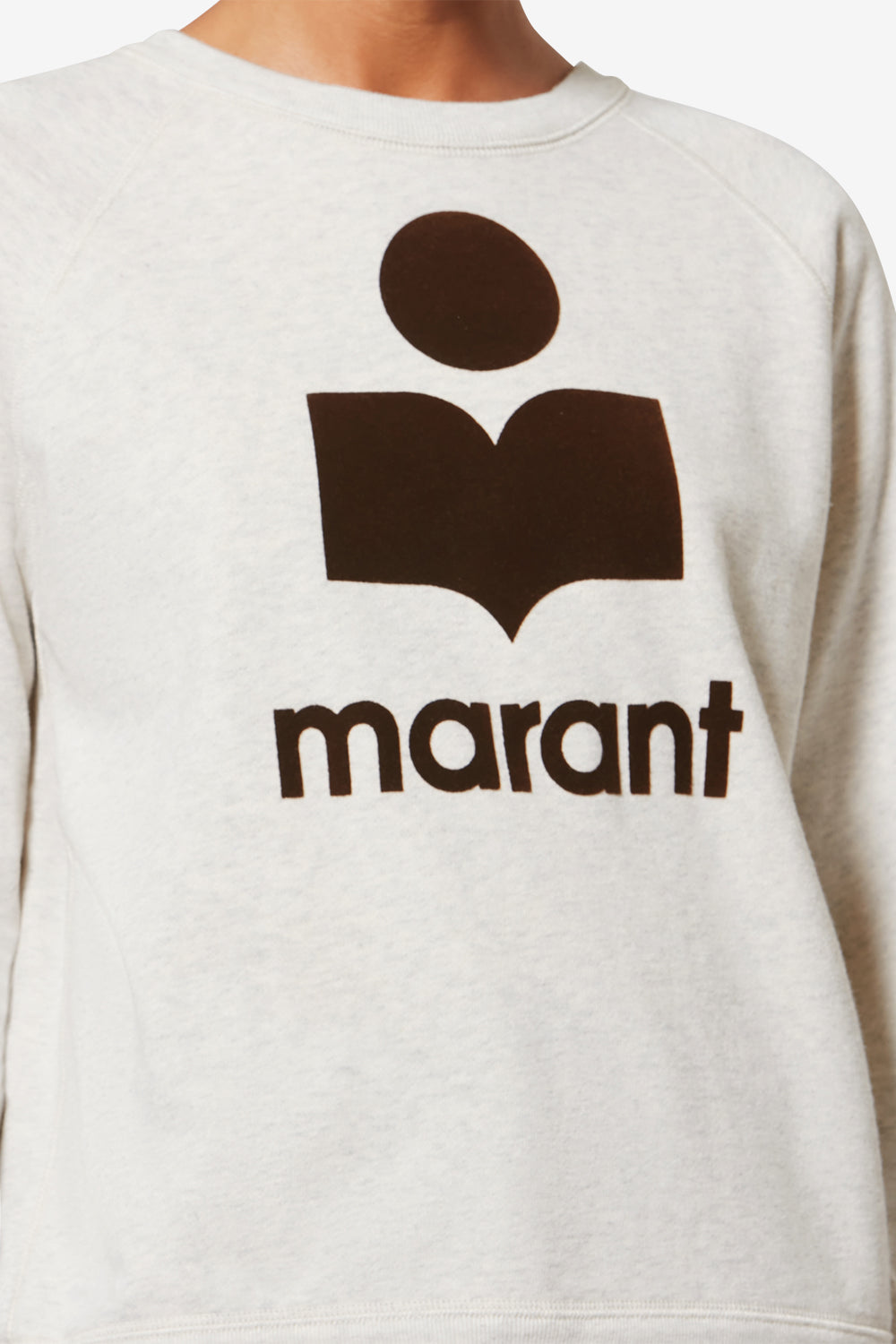 Millyny cotton sweatshirt with logo - Ecru-brown - Woman - 3