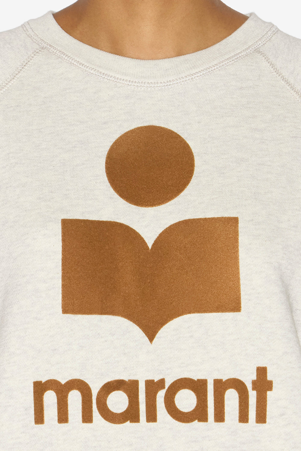 Felpa millyny in cotone con logo - Ecru/camel - Woman - 3