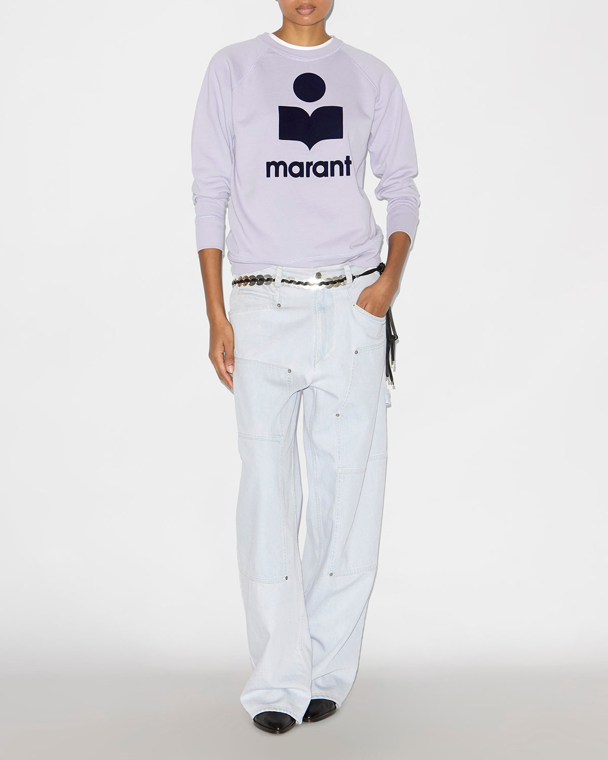 Sweatshirt millyny en coton à logo  - Lilac/dark navy - Woman - 1