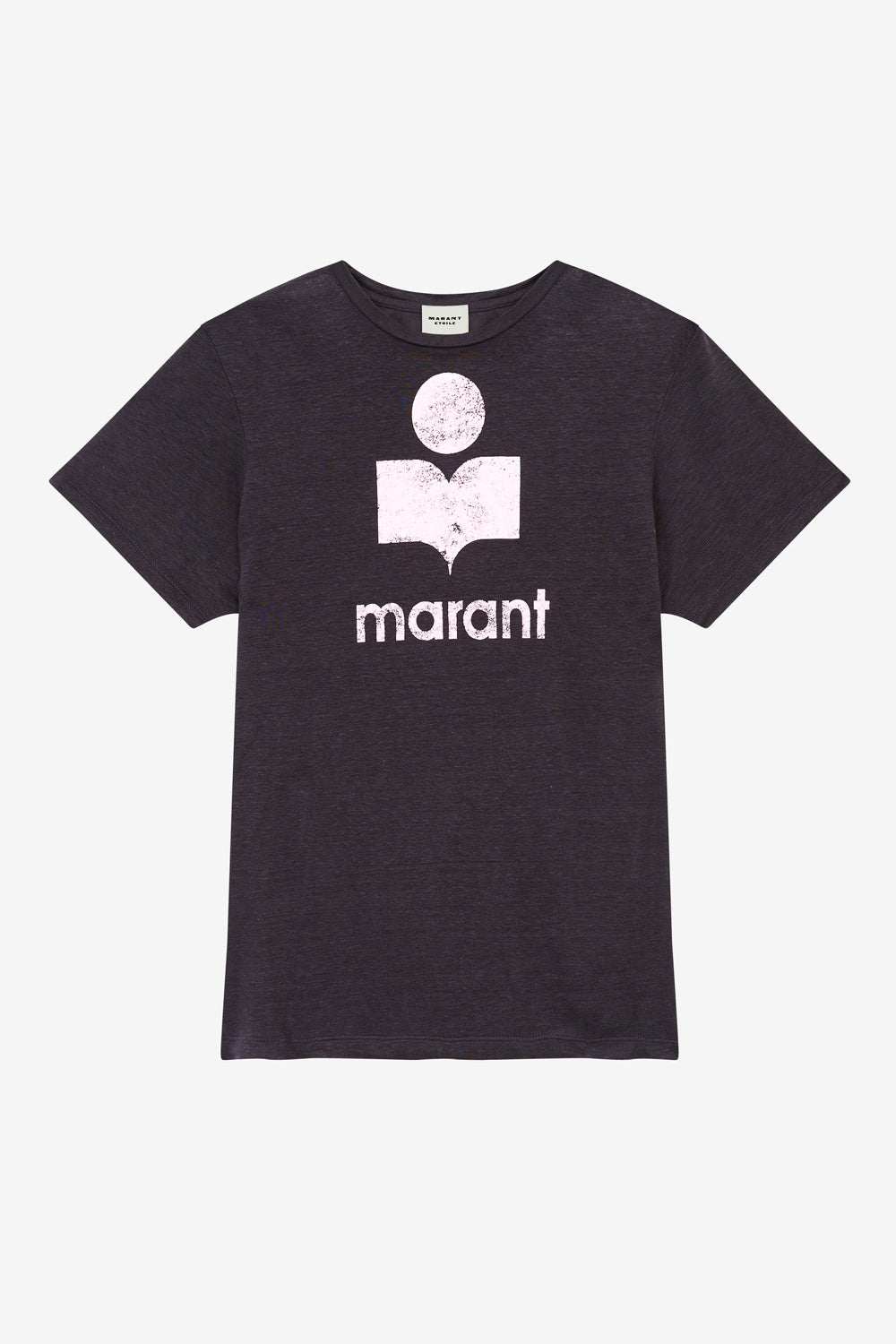 T-shirt con logo zewel in lino - Faded night/lilac - Woman - 1