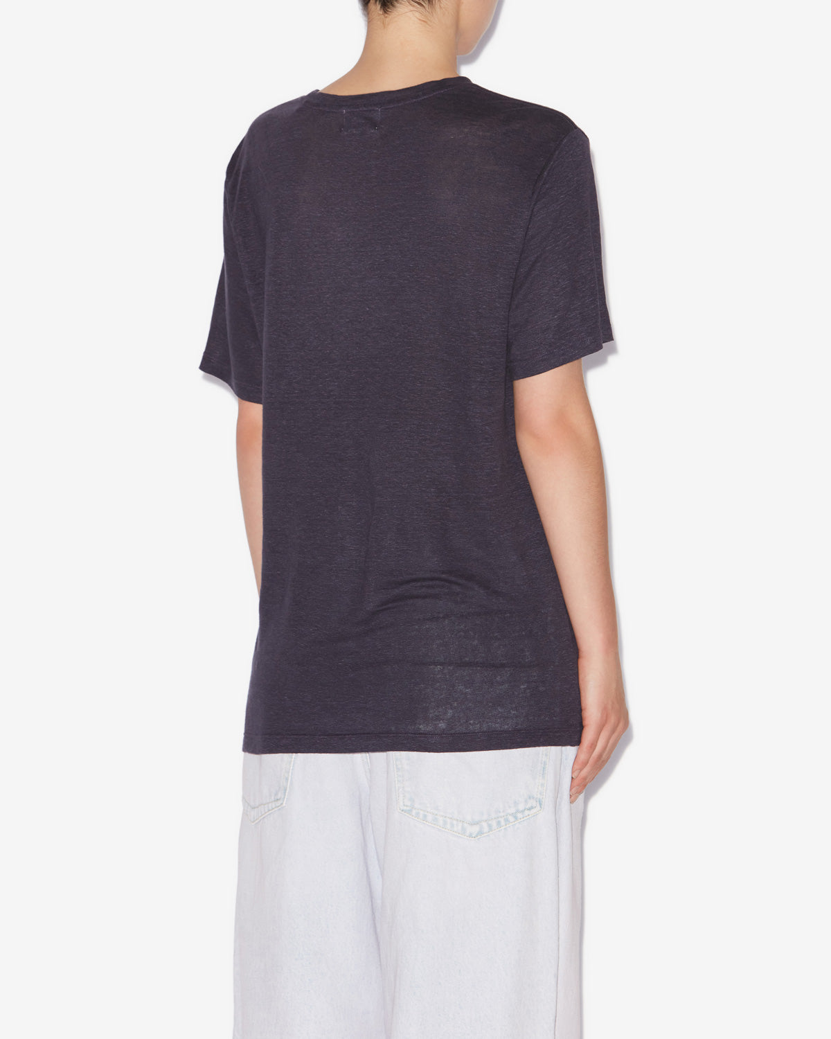 T-shirt à logo zewel en lin - Faded night/lilac - Woman - 4