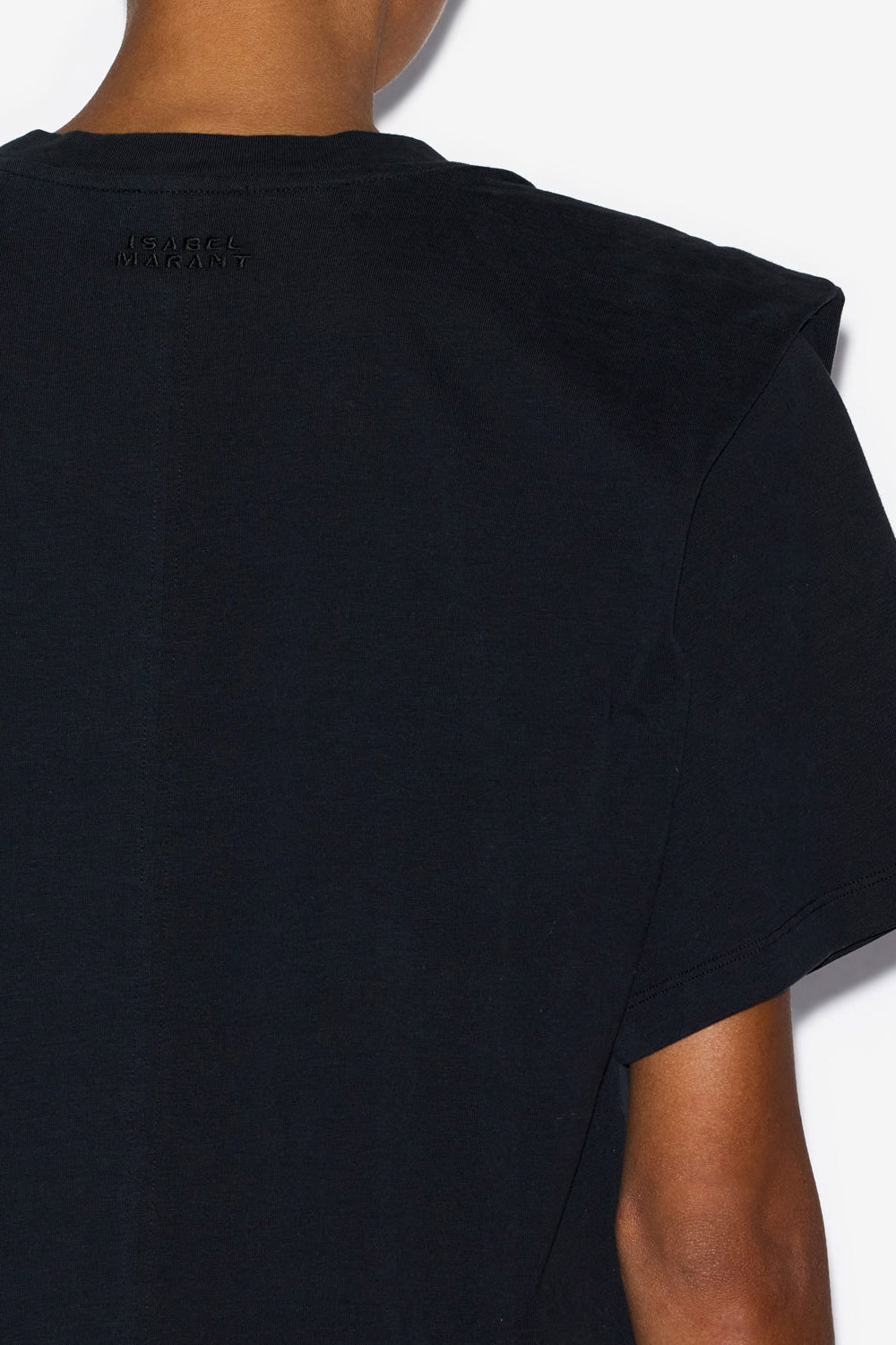 Zelitos 無地 コットン ショルダーパッド付き tシャツ - 黒 - Woman - 3
