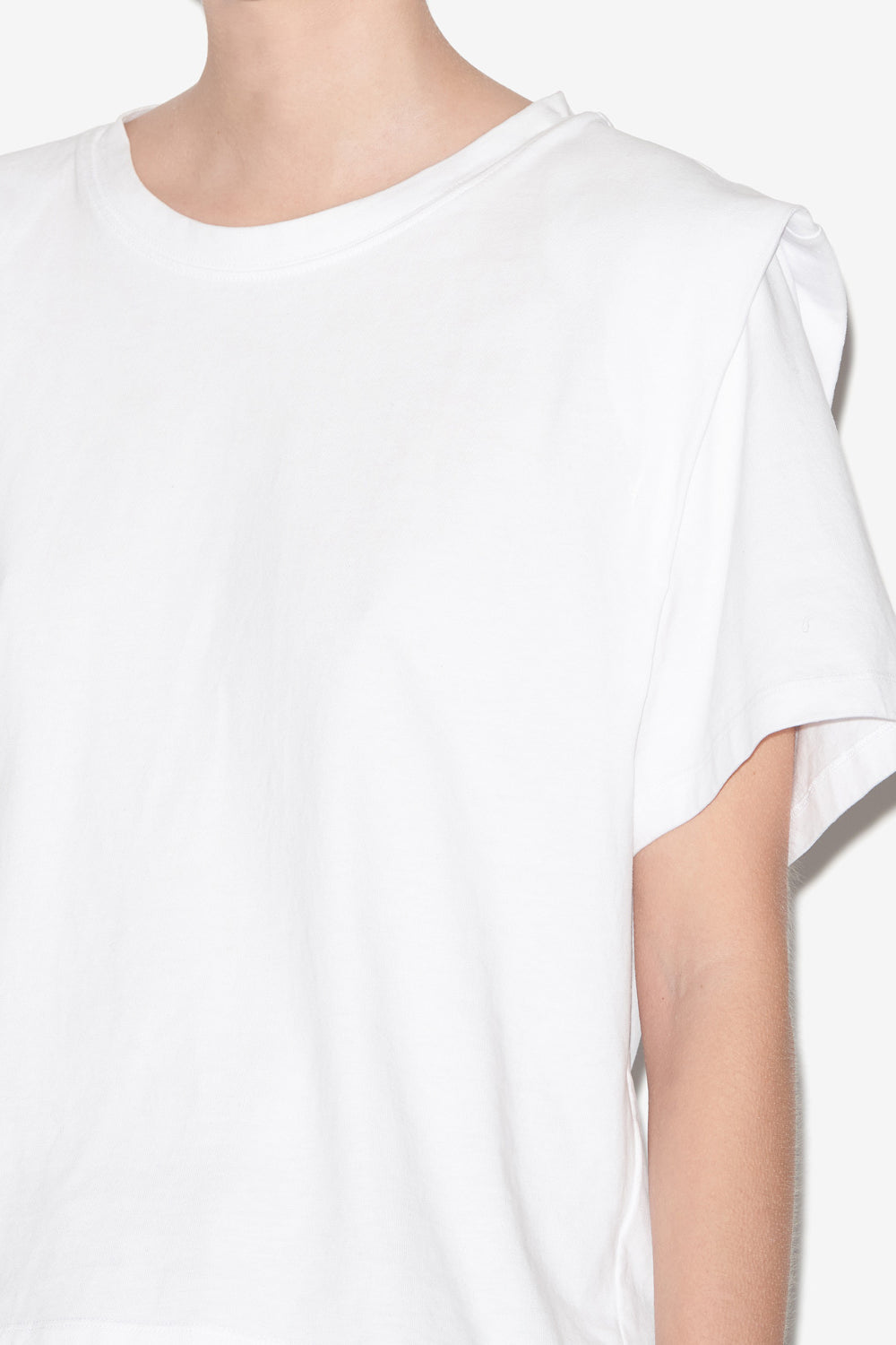 T-shirt zelitos a maniche corte in cotone tinta unita - Bianco - Woman - 3