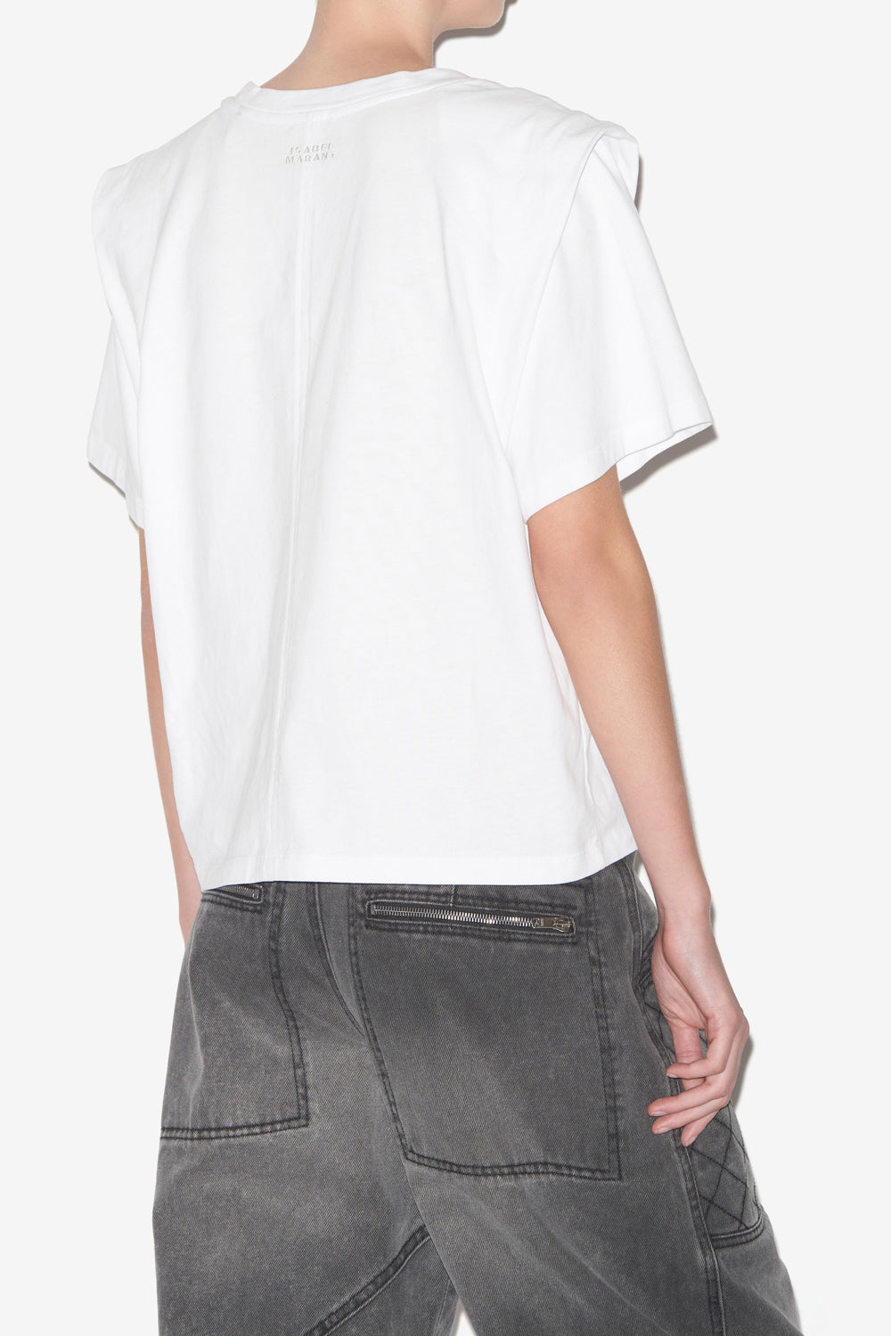T-shirt zelitos a maniche corte in cotone tinta unita - Bianco - Woman - 5