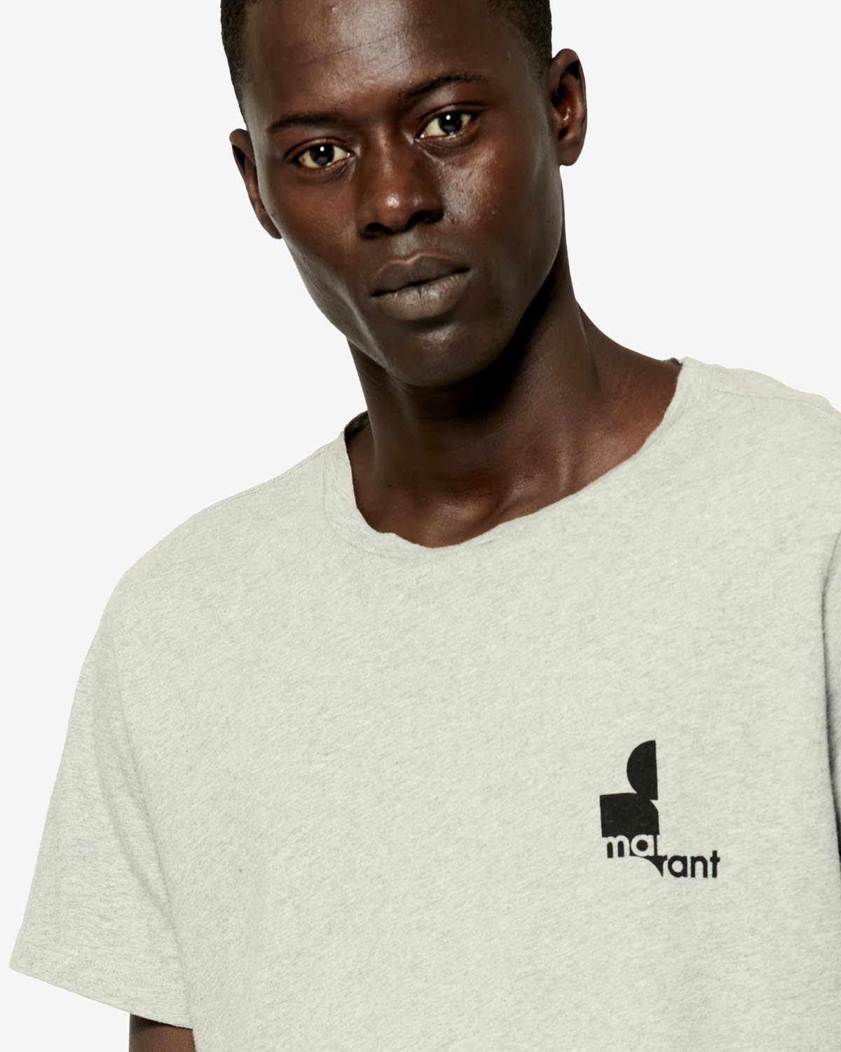 T-shirt zafferh aus baumwolle mit logo Man Light gray 3