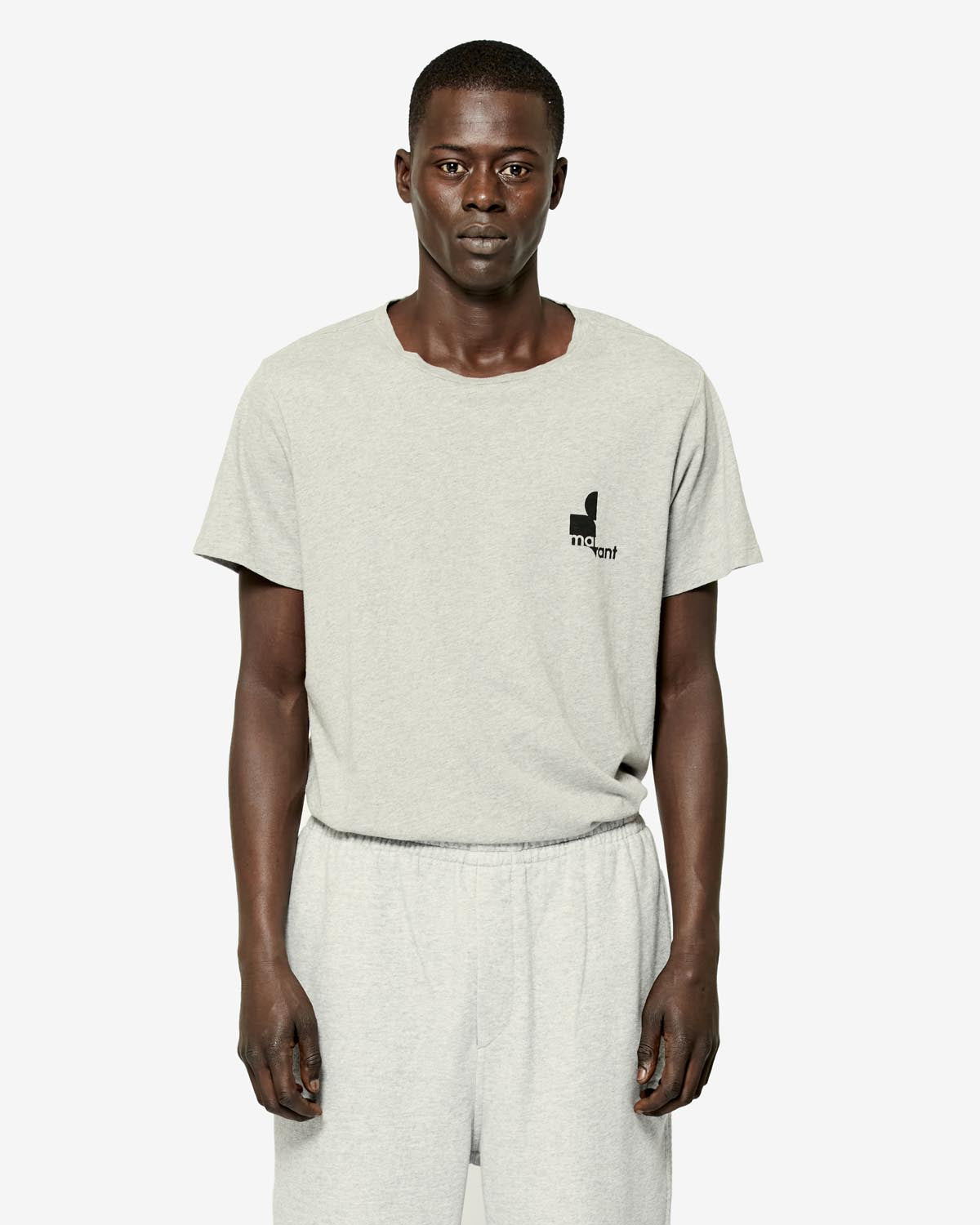 T-shirt zafferh aus baumwolle mit logo Man Light gray 6