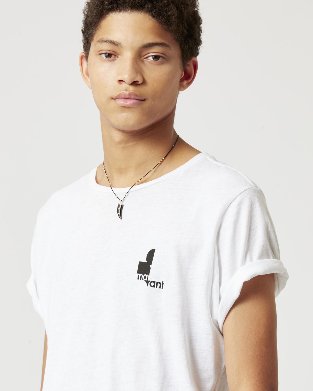 T-shirt zafferh aus baumwolle mit logo Man Weiß 8