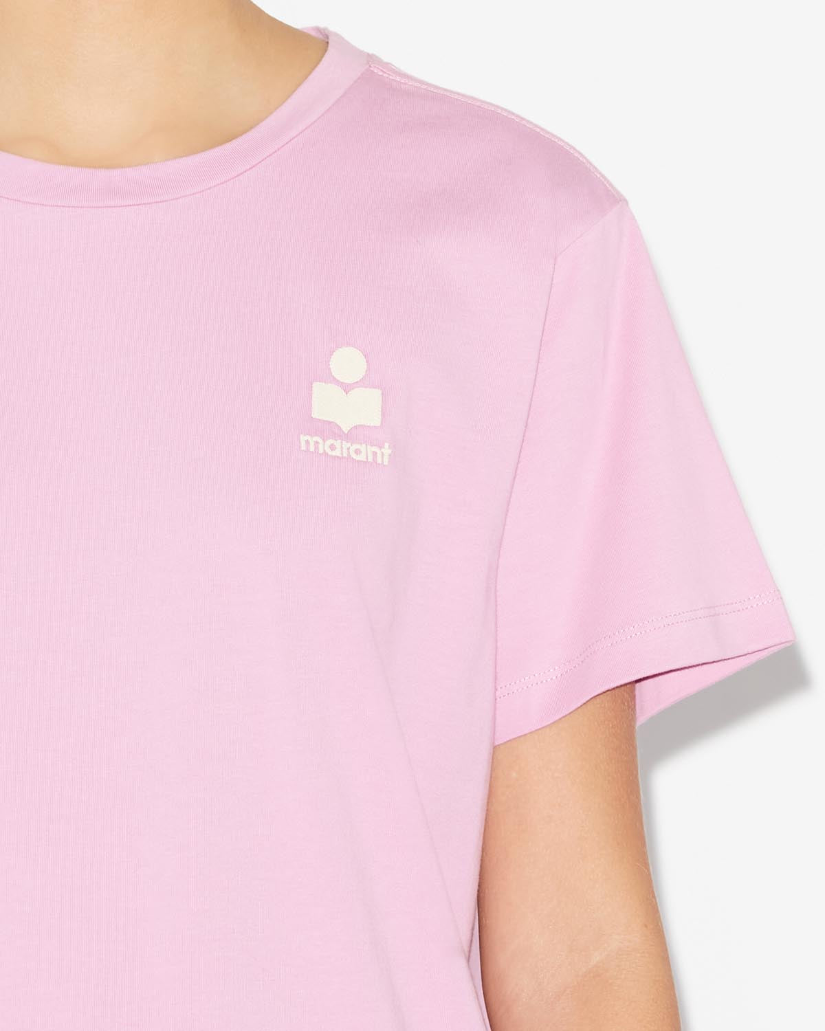 Aby 로고 코튼 티셔츠 Woman 분홍색 3