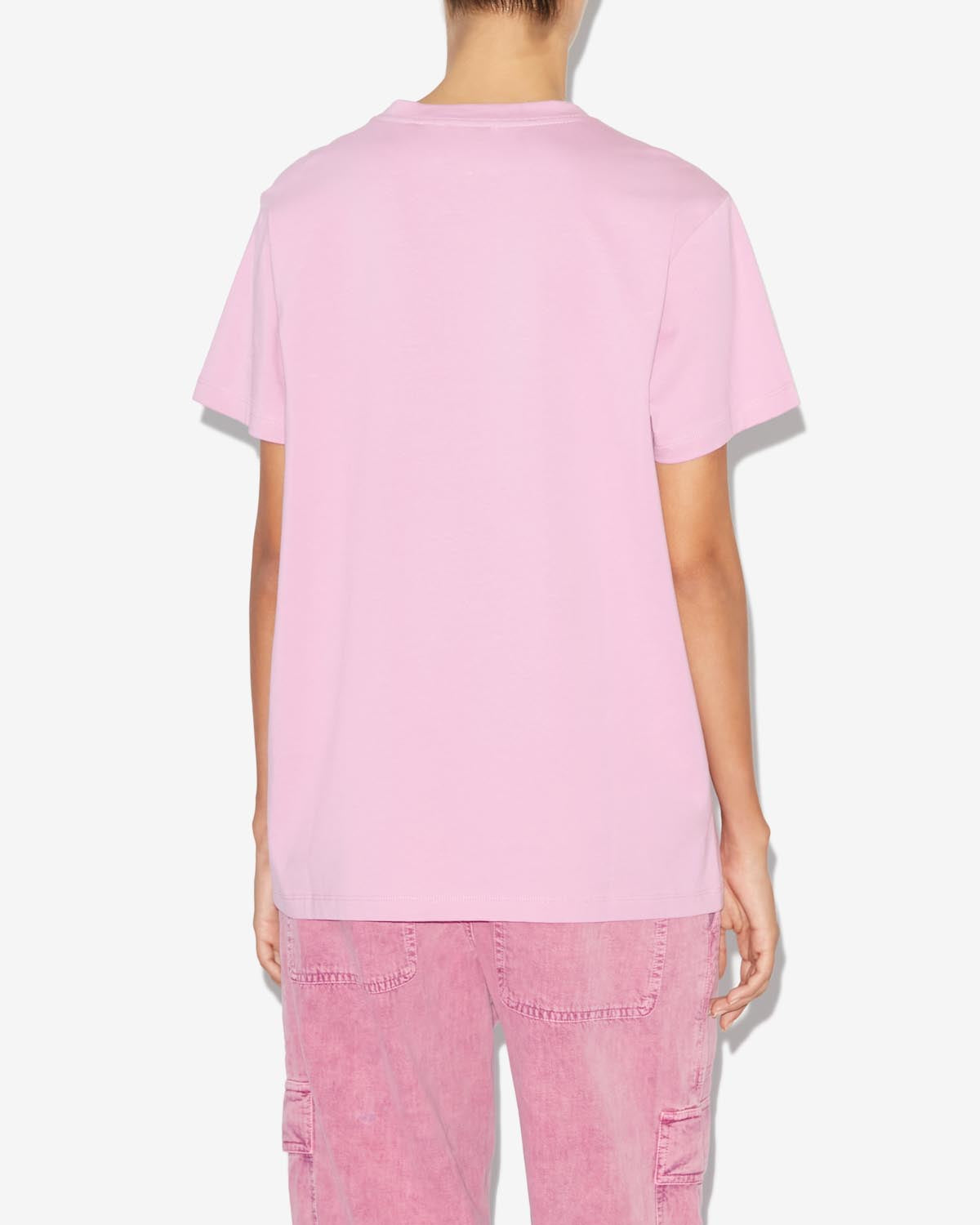 Aby 로고 코튼 티셔츠 Woman 분홍색 4