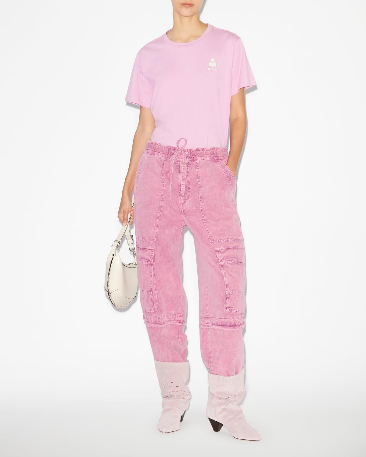 Aby t-shirt in cotone con logo - Rosa - Woman - 1