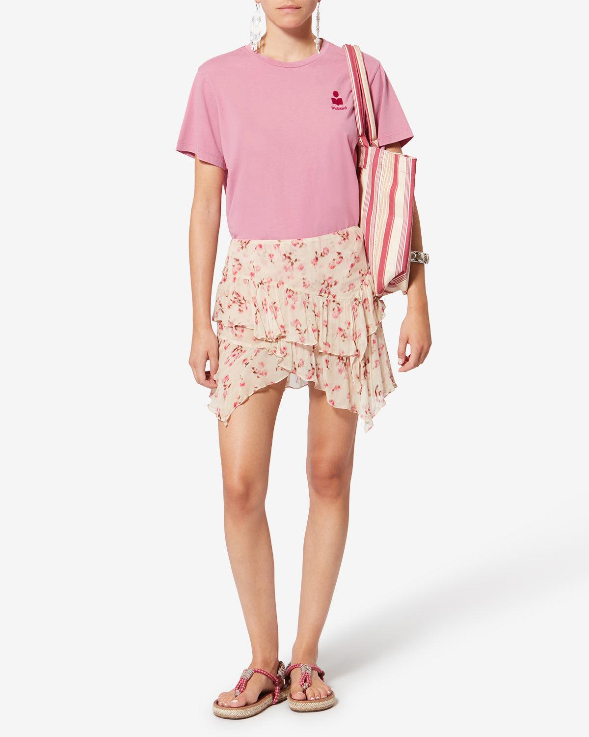 T-shirt in cotone a maniche corte aby - Bubblegum-granita - Woman - 1