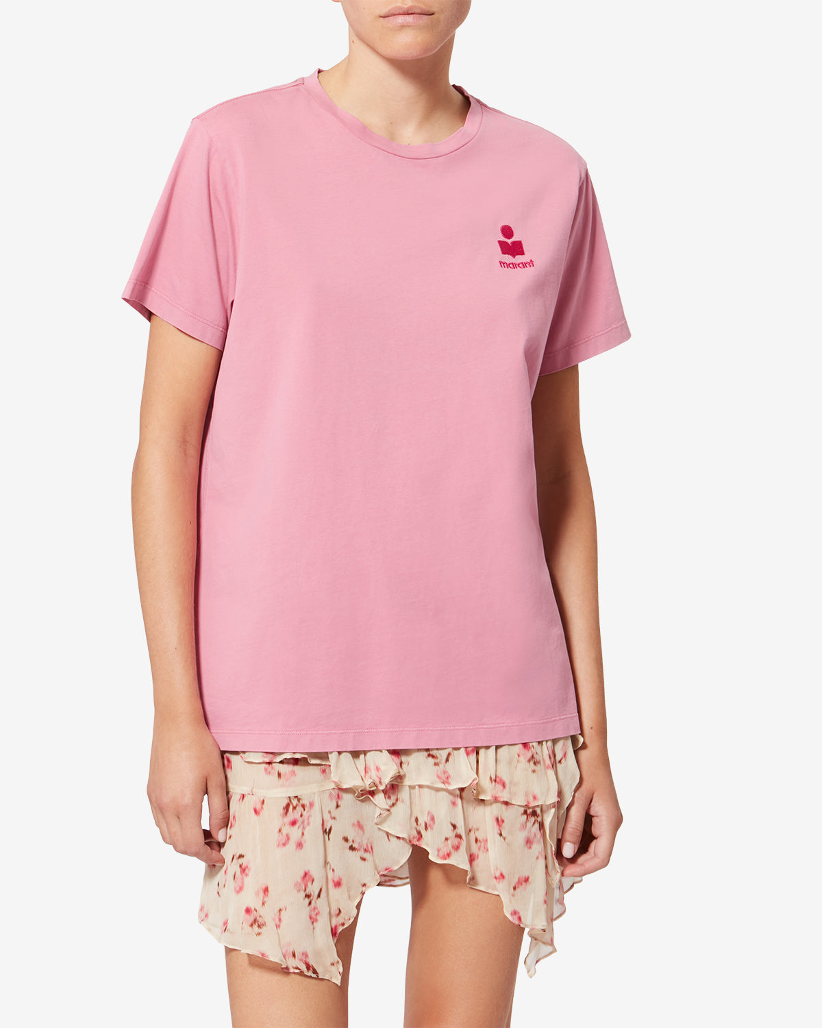 T-shirt in cotone a maniche corte aby - Bubblegum-granita - Woman - 3