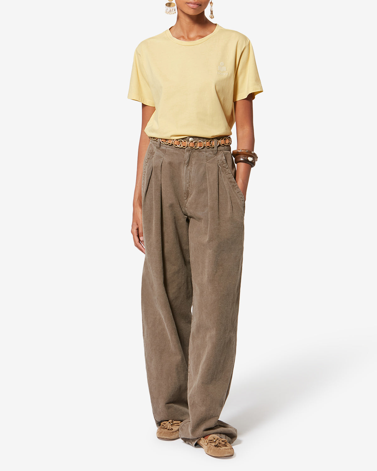 T-shirt in cotone a maniche corte aby - Butter-ecru - Woman - 1