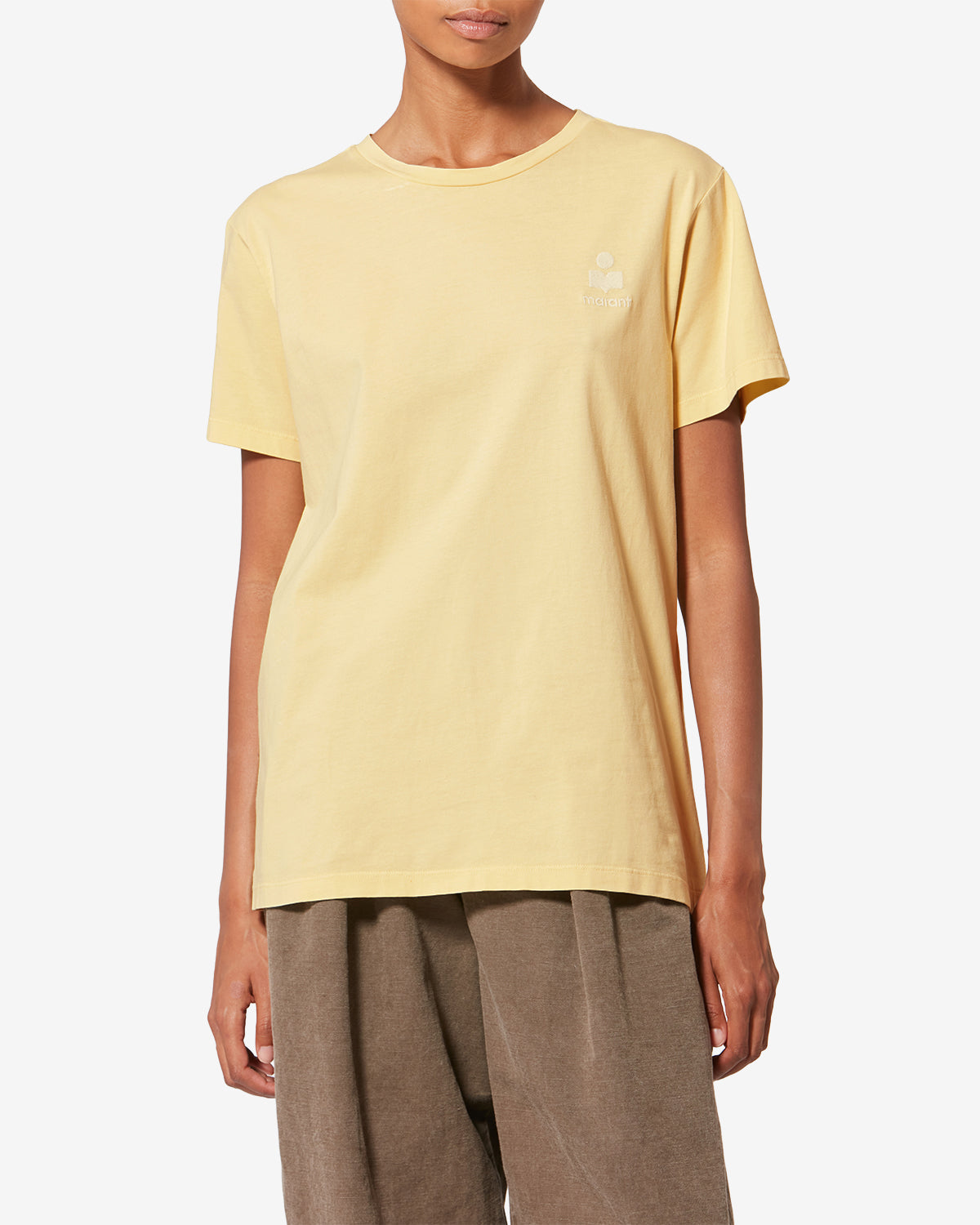 T-shirt in cotone a maniche corte aby - Butter-ecru - Woman - 3