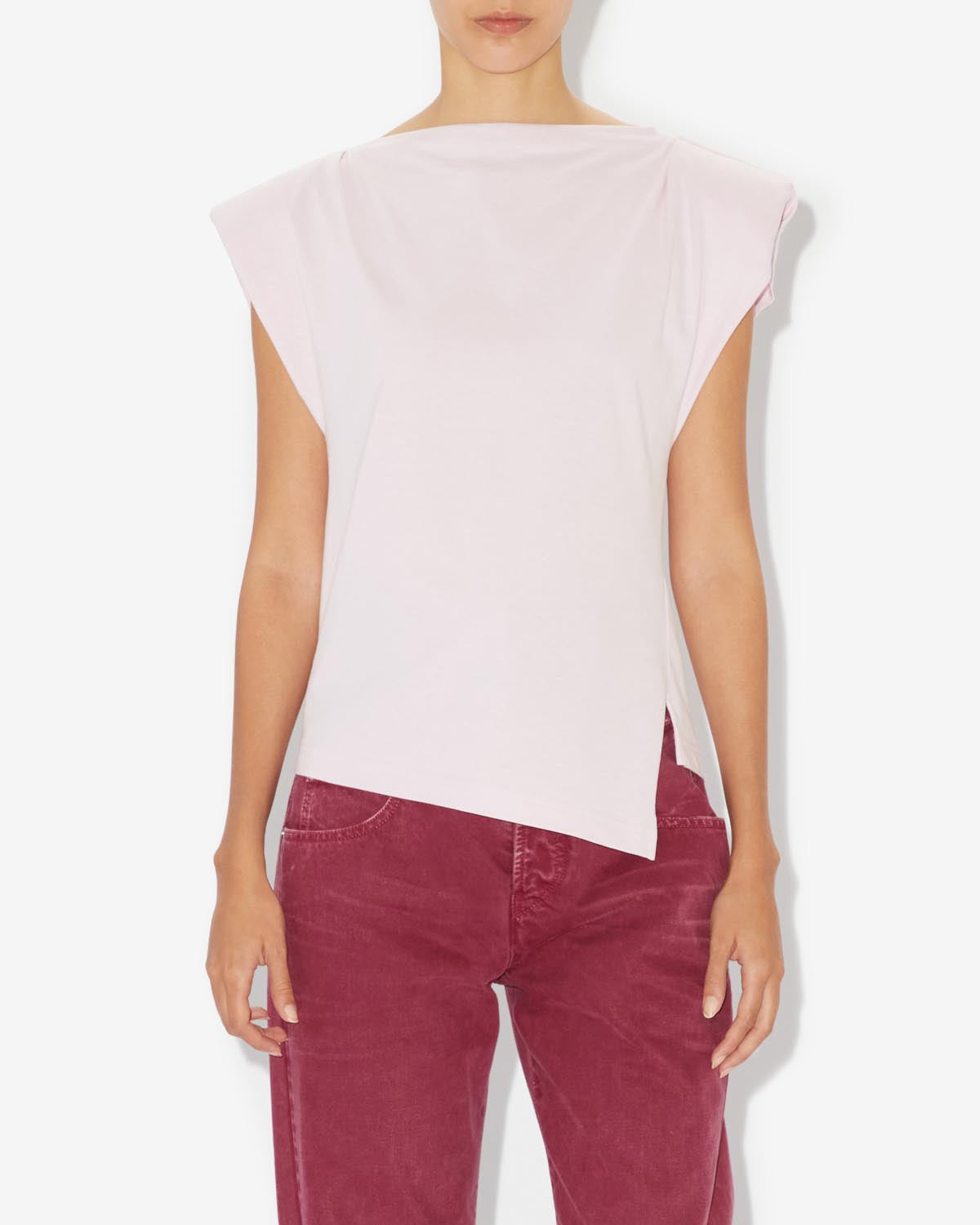 Asymmetrisches sebani t-shirt - Light pink - Woman - 1