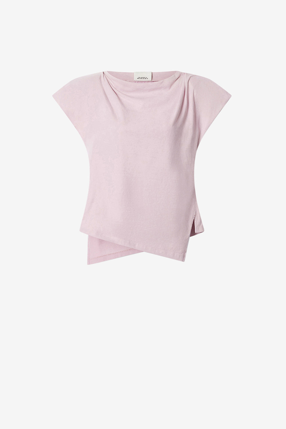 Asymmetrisches t-shirt aus baumwolle sebani - Pale pink - Woman - 1