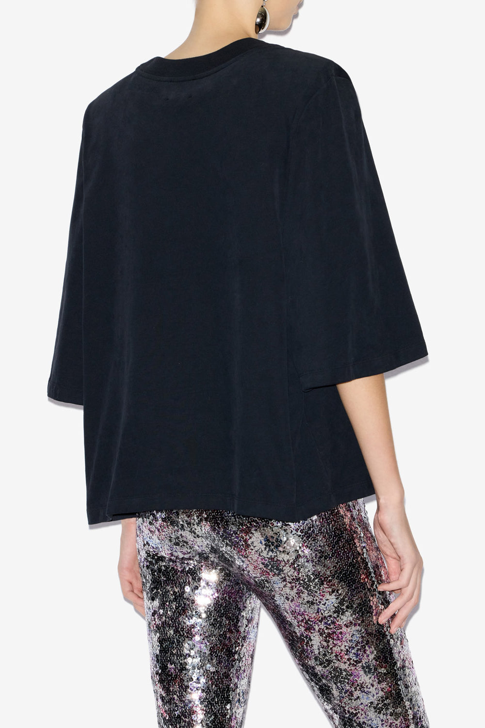 T-shirt ben in cotone con spalline - Nero - Woman - 10