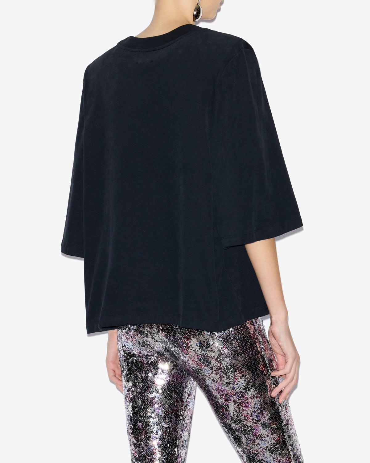 T-shirt ben in cotone con spalline - Nero - Woman - 8